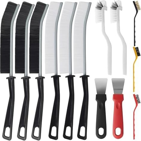 Brosse Salle de Bain Nettoyage, 13 Pièces Brosse de Nettoyage Interstices, Brosses à Joint Crevasses à Poils Durs, Brosses Nettoyage pour Cuisinière, Joint Carrelage, Salle de Bain (1/5)