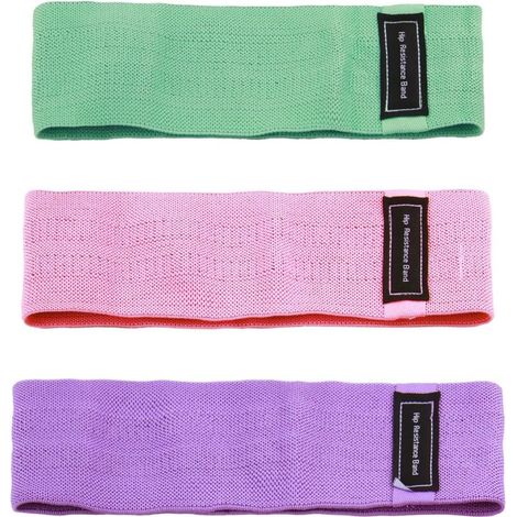 Fascia elastica in tessuto per allenamento di forza, fascia fitness con 3 livelli di resistenza, per yoga, pilates, squat, rafforzamento muscolare - diversi livelli di resistenza, antiscivolo (1/5)