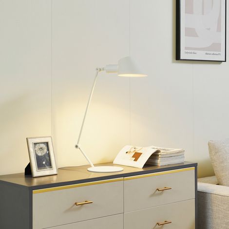 [GEBRAUCHT] B-Ware Lindby Tischleuchte Corali Weiß Metall Höhe 64 Cm Leselampe Tischlampe Lampe666