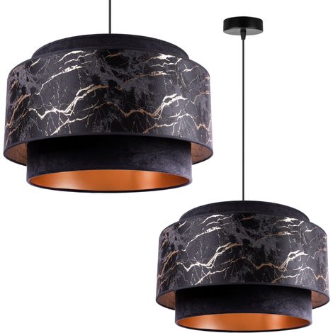 PLAFONNIER LUSTRE SUSPENDU ABAT-JOUR AU-DESSUS DE LA TABLE (1/5)