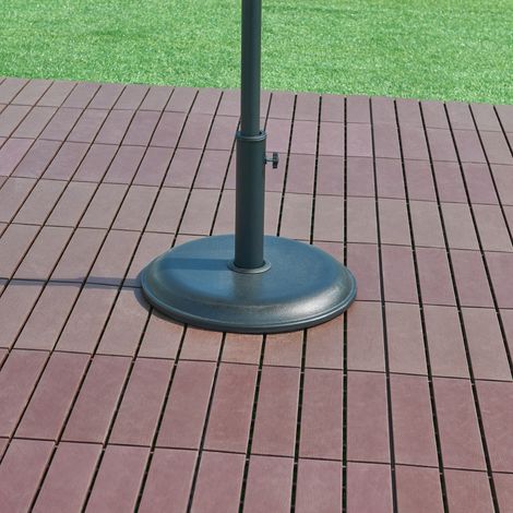 Sonnenschirmständer Bionaz Ø45x5 cm Beton 15 kg Schwarz [casa.pro]
