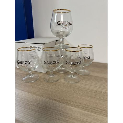 Lot de 6 verres à bière Gauloise - 25 cl - Neufs