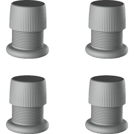 Lot de 4 Rehausseurs Réglables Antidérapants pour Meubles, 4,1 à 6,3 cm for Canapé, Lit, Table, Chaise, Gris (1/5)