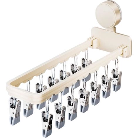 Diseños de soportes plegables portátiles para calcetines - Blanco