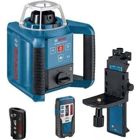 Bosch – Laser rotatif 635 nm rouge – Portée 60 m – Précision 0,1 mm/m – Étanchéité IP 54 – Modes rotation, ligne, point