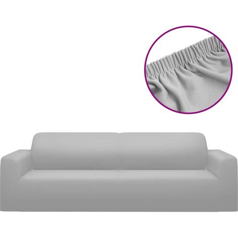 Maison Exclusive - Fodera Elasticizzata Divano 3 Posti in Jersey Poliestere Grigio (1/5)