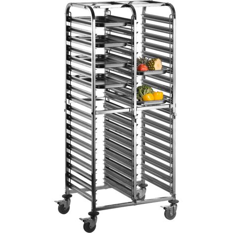 Chariot boulangerie - Inox - 36 niveaux - 600x400mm - 300kg - 880x600x1735mm - LIAM DUO - Saro