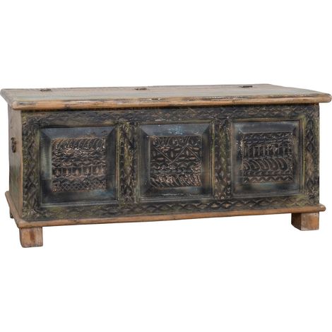 Cassapanca in legno massiccio riciclato (1/5)