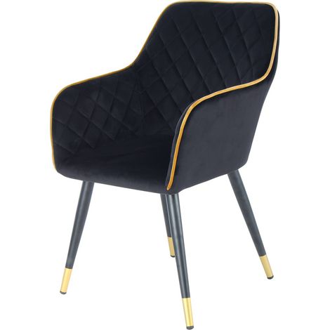 Poltroncina Amino in velluto verde con gambe nere e oro (1/3)