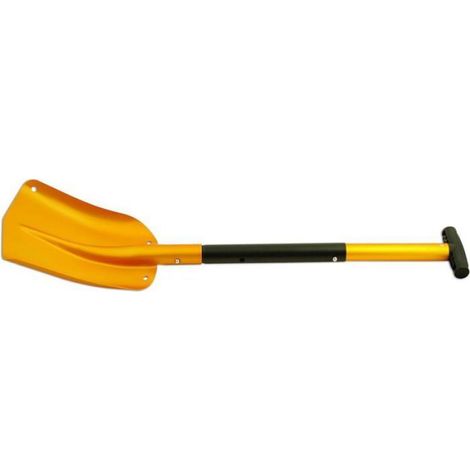 1 Pelle à neige, pliable, aluminium anodisé, lame incurvée, poignée en T, pour voyage hiver (1/3)