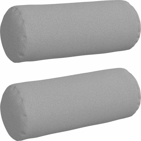 Maison Exclusive - Cuscini a rullo 2 pcs Grigio Nuvola Ø 15 x 40 cm Tessuto
