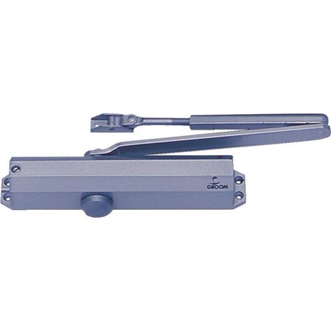 Groom GR010 chiudiporta argento per porte fino a 120 kg