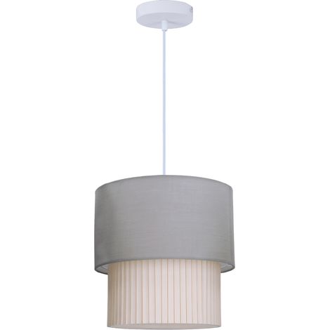 Plafonnier suspendu série Batwe E27 Ø280mm Gris (1/4)