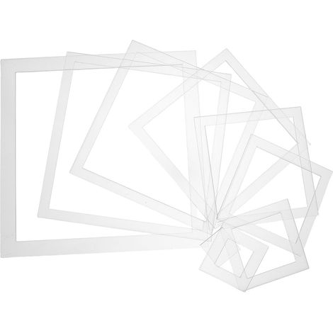 9-teiliges Frässchablonen-Set aus transparentem Acryl – Glatte Oberfläche, gute Sicht, einfache Reinigung, für Holzbearbeitungs- und Bastelprojekte (1/5)