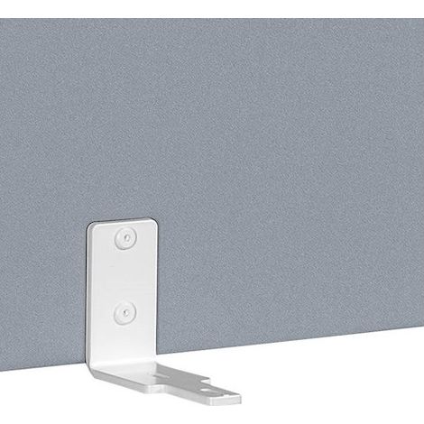 Panneau acoustique gris L 180 x H 46 cm pour pôle de bureaux Team Line - fixation blanc (1/2)