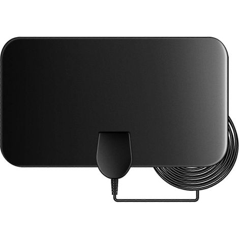 Antenne TV intérieure, antenne numérique HDTV de 80 km (50 miles) Freeview 4K 1080p HD FM VHF UHF, antenne de fenêtre (1/5)