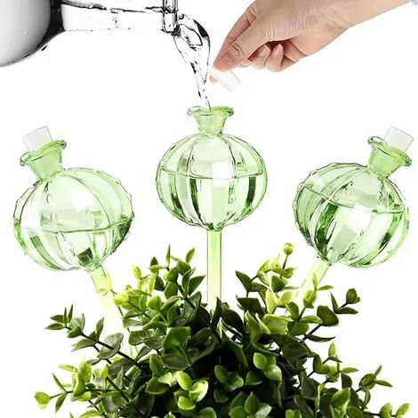 (B 1 pièce) 1/2 pièces Arrosoir à fleurs de grenade en verre, pot d'arrosage créatif, arrosoir paresseux (1/4)