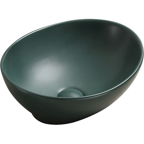 Mexen Elza lavabo de comptoir 40 x 33 cm, Vert foncé mat - 21014047 (1/2)