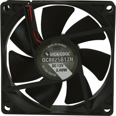 QuickCool QC8025B12H Axiallüfter 12 V/DC 67.96 m³/h (L x B x H) 80 x 80 x 25 mm