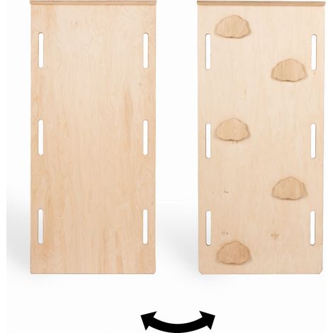 Toboggan/mur d'escalade 2 en 1 CLOUDS pour le transat Montessori XXL - en bois (1/5)