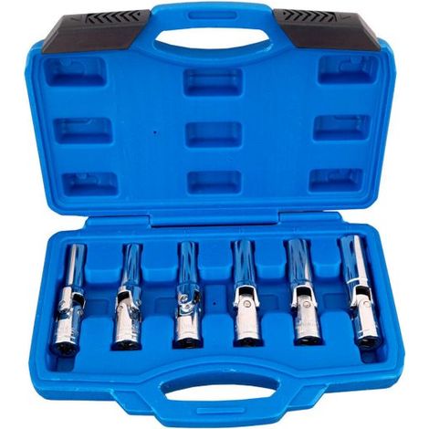 6 CHIAVI A SNODO SMONTA CANDELETTE AUTO SNODATE SMONTAGGIO CANDELE DA 8 A 16