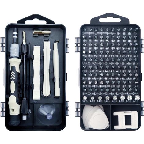 Set di cacciaviti di precisione 115 in 1, set di punte per cacciavite magnetiche, mini cacciavite con custodia portatile, kit di strumenti di riparazione per telefono cellulare, tablet, PC
