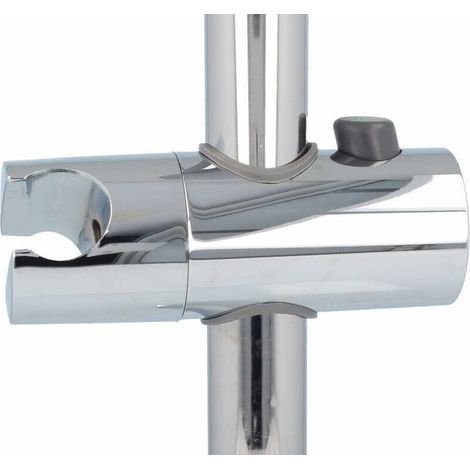 Support douchette coulissant pour barre de douche 22 mm, chromé (1/4)