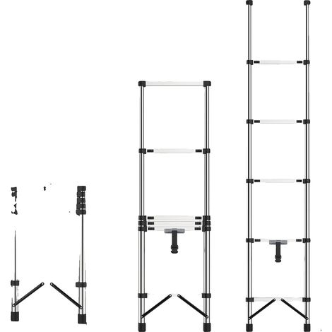 Escalera multiposición, diseño telescópico, patas antideslizantes, 2,3 m (1/2)