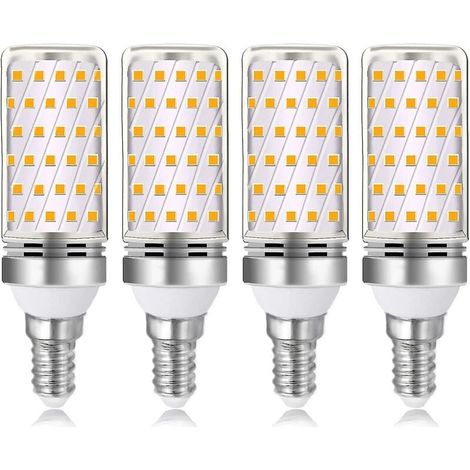 E14 16W LED Bulb, Warm White (3000K), 1600lm, Equivalent to 100W or 120W Halogen Bulb (E14), 230V AC, Non-dimmable, 4 Pieces (1/5)