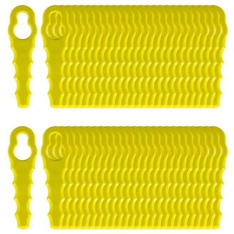 50 pièces Lames de Rechange For Coupe Bordure, Têtes Double Lames Dentelées RAC155 RAC157 RAC158 (1/5)