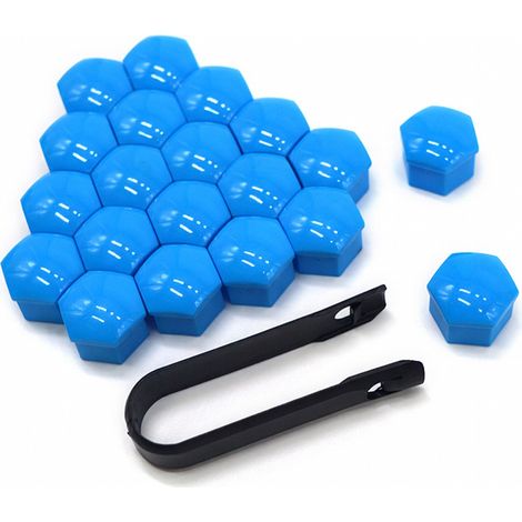 Tapones de tuercas de rueda T39 17 mm azul brillante (1/5)