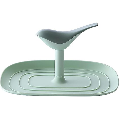 Repose-cuillère et porte-couvercles en plastique, support pour couvercles de casseroles, étagère, support de rangement pour oiseaux, vert
