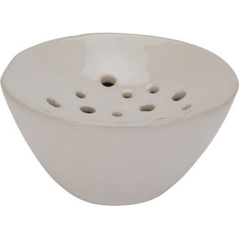 Flower Frog - Ceramic - L15 x W15 x H8 cm - White