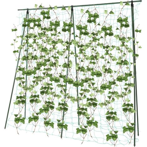 Arche De Jardin Arche Plante Grimpante Exterieur, avec filet en nylon, Treillis pour Plante Grimpante, Support d'escalade pour Plantes De Jardin,pour Raisins, Fleurs, Concombres, Pois, Courgettes (1/5)