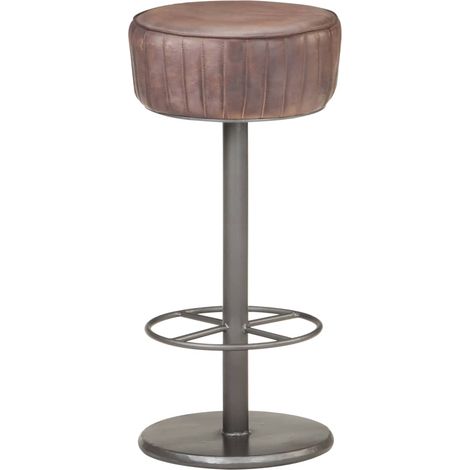 Tabouret de bar Marron Cuir véritable Havane 2 (1/5)