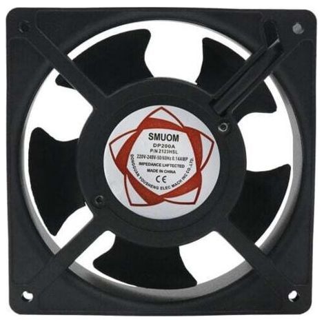 Ventilateur axial haute température 120 x 120 x 38 mm – Silencieux et enfichable – Optimise circulation air chaud – Compatible poêles et chaudières