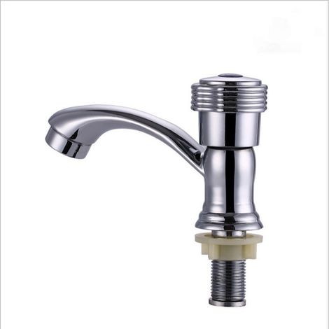 Robinet de lavabo en alliage, modèle ouvert, monotrou à quatre points, vertical, eau froide