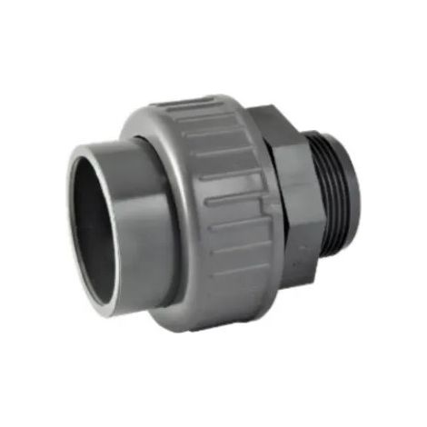 Union 3 pièces mixte PVC pression femelle 32 mm, mâle 26x34 (1/2)