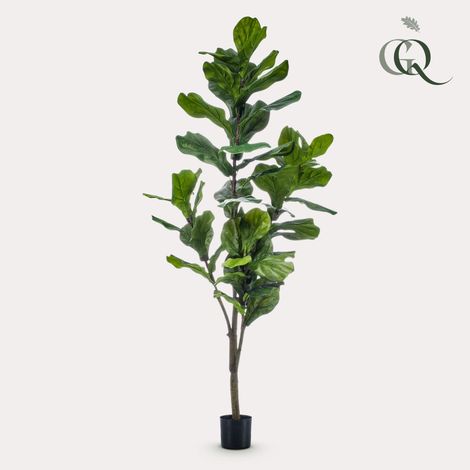 Ficus Lyrata Artificiel - Figuier Lyre Plante Verte Décorative Intérieure - 150 cm - PANGIVO (1/5)
