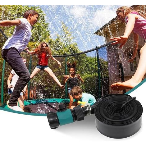 Arroseur de trampoline de 15 m pour enfants : jeux d'eau rafraîchissants et amusants en plein air dans le jardin. (1/5)