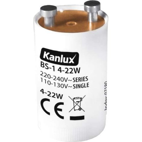 Starter pour tube fluorescent 4-22W ou 4-65W - type de starter - Starter 4-22w pour lampe fluorescente 18W