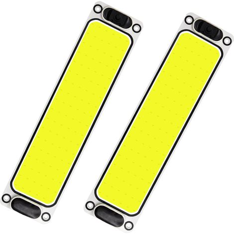 Set mit 2 COB 108 LED-Innenraumleuchten, 12V/24V Innenbeleuchtung mit Ein-/Ausschalter für Auto, Wohnmobil, Boot, Transporter, Wohnwagen