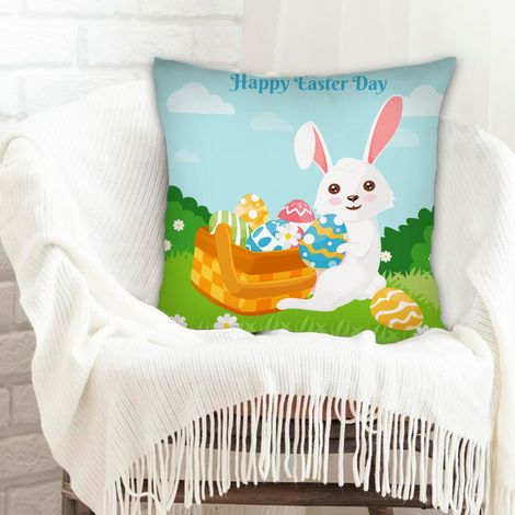 Housse de coussin carrée standard 45x45cm incolore pour anniversaire, naissance de bébé, la Saint-Valentin (1/5)