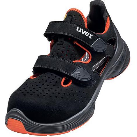 uvex Sandalen 1 G2 S1 schwarz rot Weite 12 Gr. 50