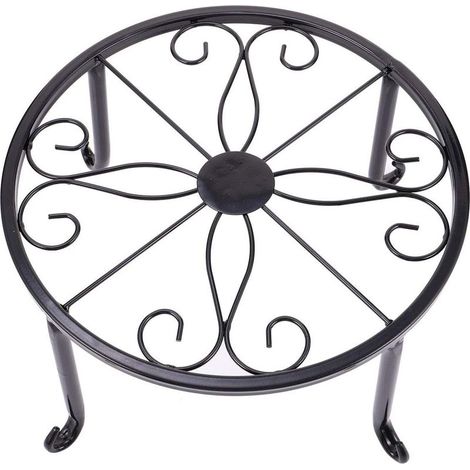 Support de fleur en métal Support de pot de fleur Support de plante Tabouret de fleur Porte-plante noir Étagère à fleurs en fer (1/5)