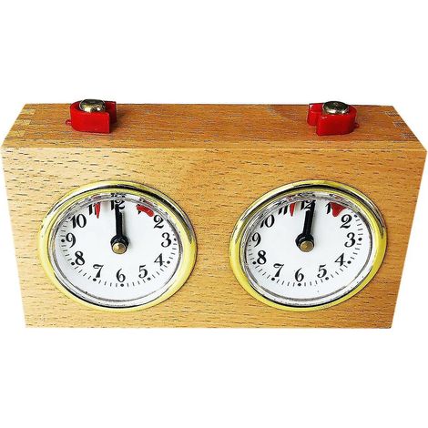 Schach-Timer aus Holz für Turniere und Wettkämpfe, mechanische Aufziehuhr, Geschenk-Accessoire. (1/5)