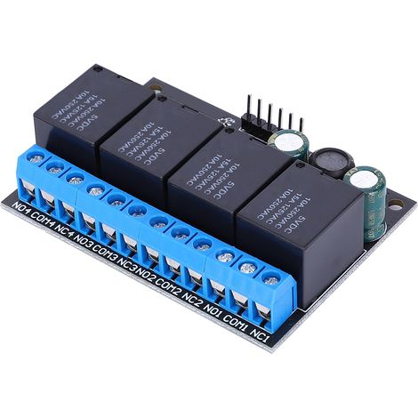 Module relais bistable autobloquant 4 canaux SL35B04 12 V avec interrupteur de commande de niveau bas (1/5)