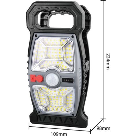 Lampes solaires d'extérieur à clipser avec détecteur de mouvement, étanchéité IPX4, 1200 mAh, rechargeable, 3 modes, lumi (1/3)