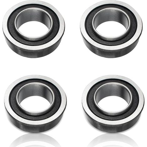 4pcs Roulement à Bille F6003-20-2RS 20x35x11mm, Roulement à Bride en Acier pour Roue de Brouette, Chariot de Jardin, Diable et Équipement Industriel, Double Étanchéité en Caoutchouc (1/5)