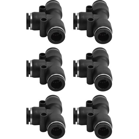 10 raccords pneumatiques PVC 6mm, durables et étanches, pour compresseur et systèmes de tuyauterie (1/5)